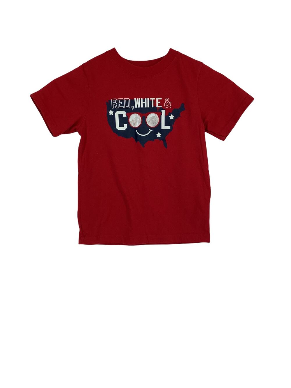 Celebrate! Patriotic Red American Short Sleeve T-Shirt Boy's Size 5T